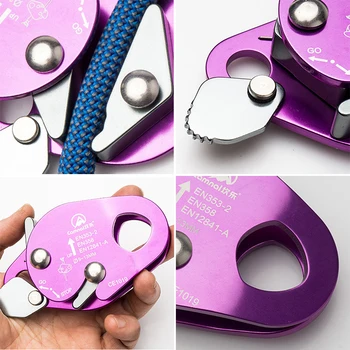 

Climb 7075 Aluminum Rope Grab Fall Protection Cable Self-Locking Gear Kit 22KN