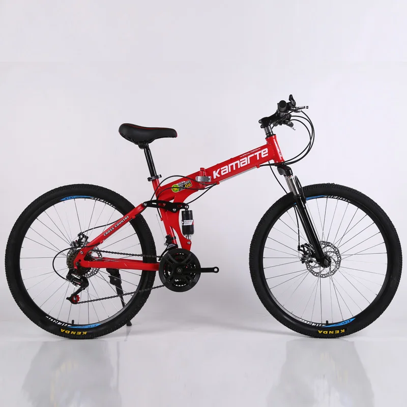 27 скоростей горный велосипед дешевый взрослый спиц колеса Горный велосипед складной горный велосипед 24/26 дюймов велосипед - Цвет: 24 inch red