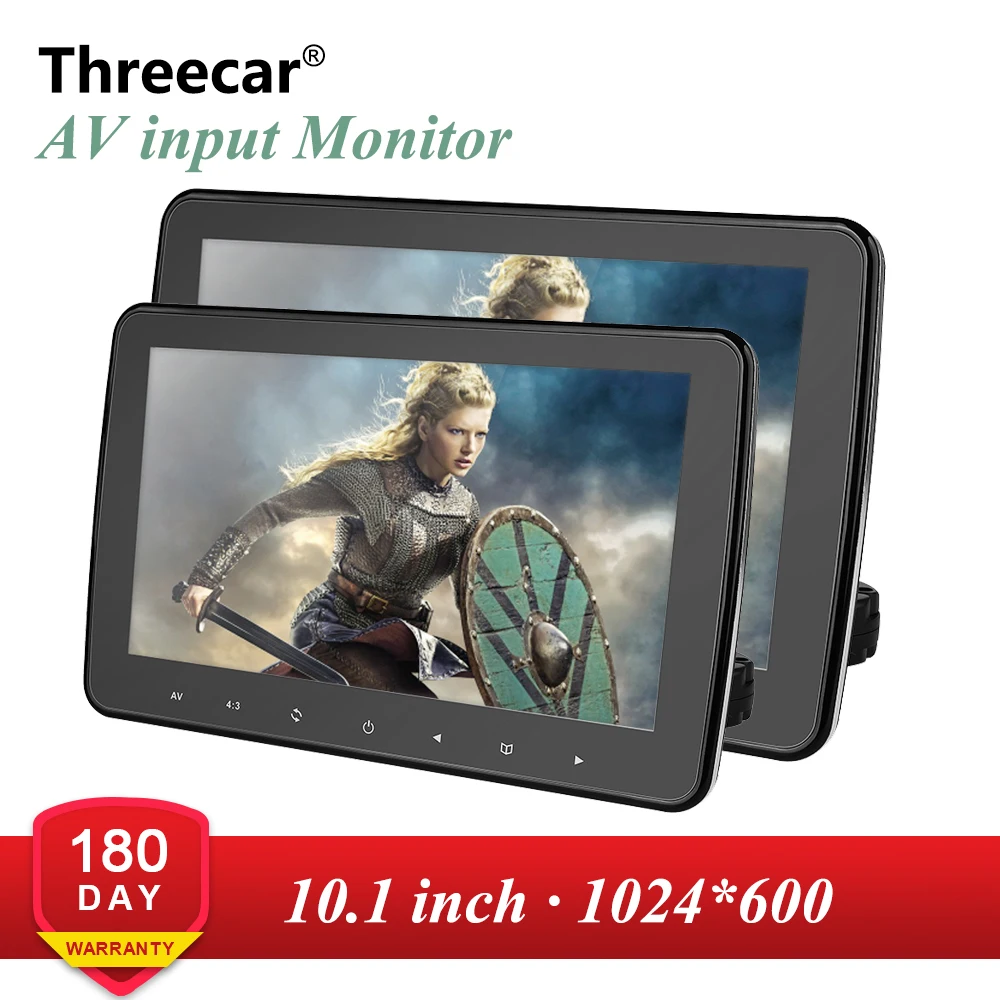 1024x600 10 дюймов ультра тонкий TFT lcd подголовник DVD мониторы HD видео вход радио AV монитор для автомобиля аудио Android dvd-плеер