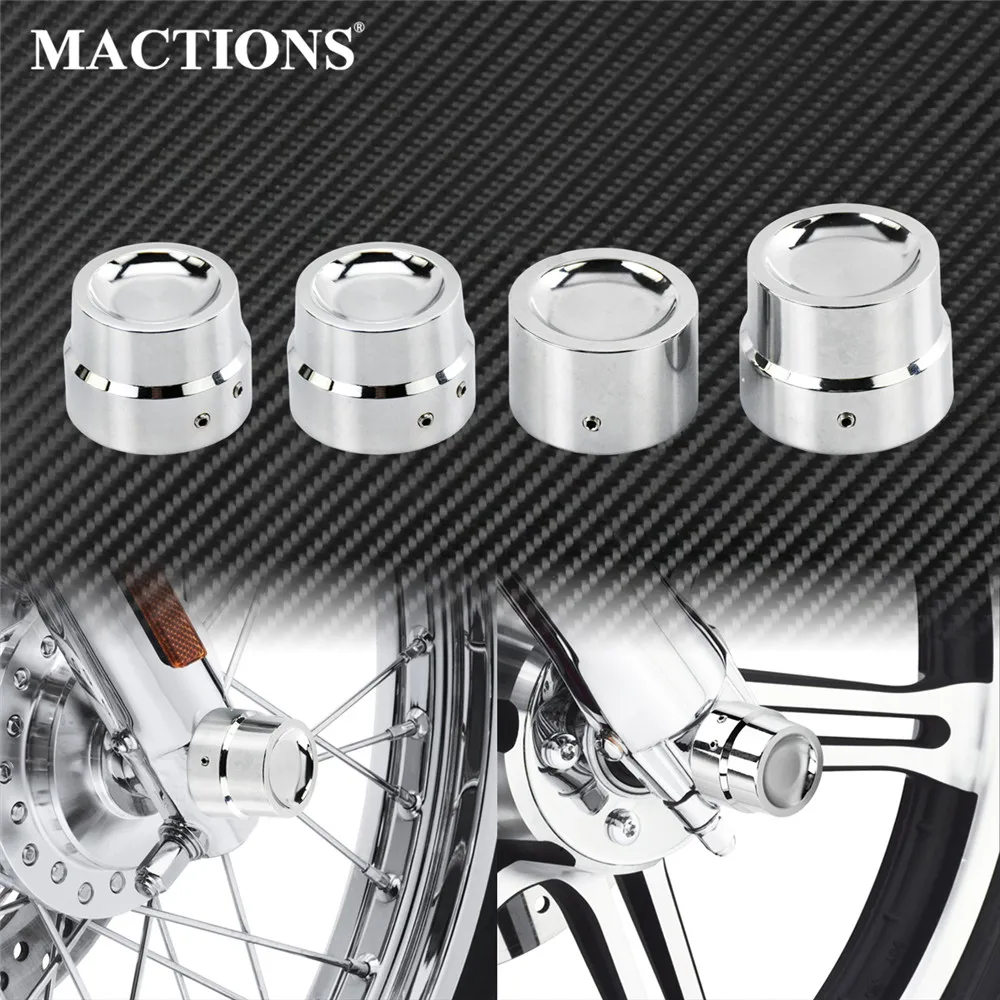 

4PCS Motorcycle Front Rear Axle Nut Covers Cap For Harley Dyna Softail Sportster Touring Electra Glide Fat Boy Super Glide FLHR