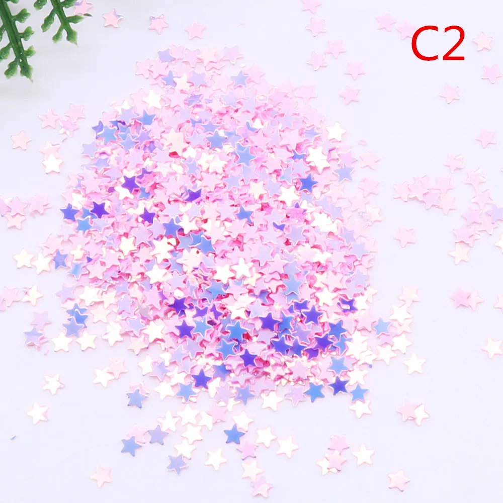 3mm Five-pointed Star Pvc Sequin ，party, Mobile Phone Shell, Wedding Dress Shoes Nail Diy Accessories Sz-095