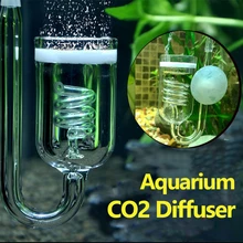 1pc tanque de vidro difusor do co2 do aquário bolha atomizador regulador solenóide reator musgo atomizador co2 para 60 300300l plantas