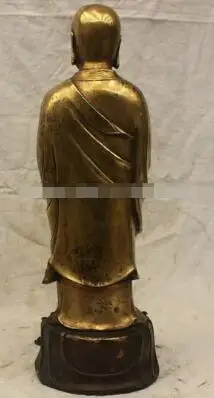 Китай Тибет, буддизм старая медная Бронзовая статуя Ksitigarbha Guru Будда