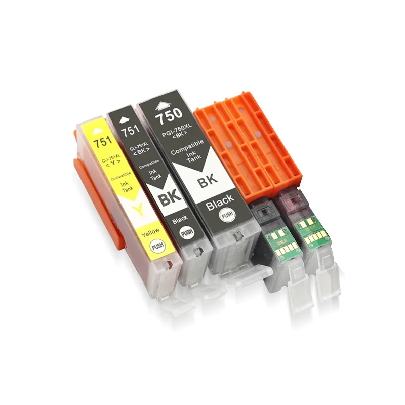 5 шт. PGI 750 CLI 751 совместимый чернильный картридж для принтера Canon MG6370 MG7170 MG7570 IP8770 MG6770