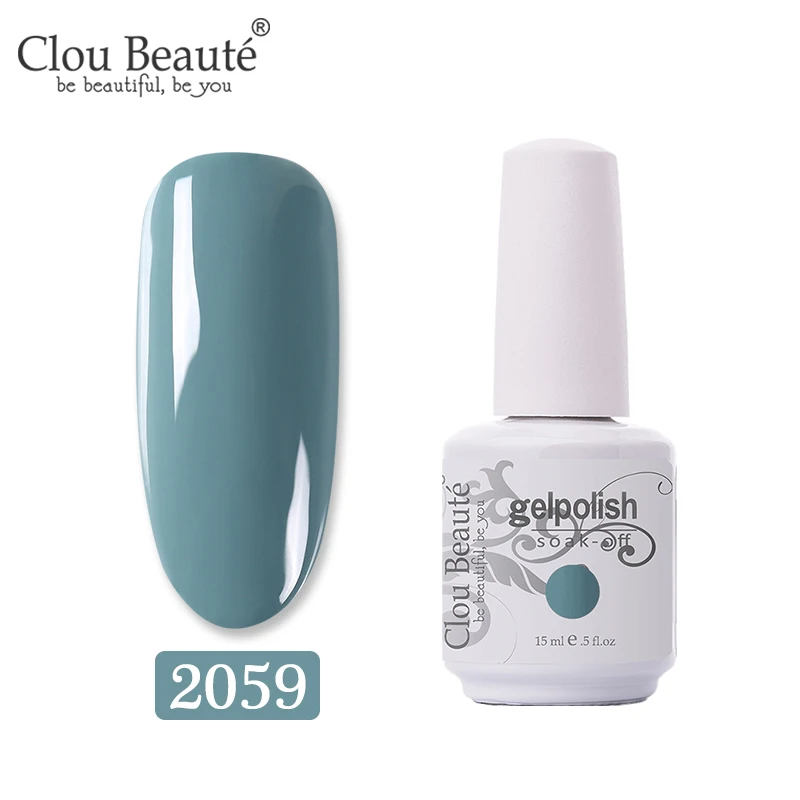 2059 Clou Beaute, 15 мл, Гель-лак для ногтей, для маникюра, стойкий лак, Гель-лак, Премиум качество, УФ светодиодный, Цветной Гель-лак для ногтей - Color: 2059