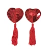 Hot 1 Pair Sexy Pasties Stickers Women Lingerie Sequin Tassel Breast Bra Nipple Cover Heart Shape Sex Product Chest Stickers ► Photo 2/6