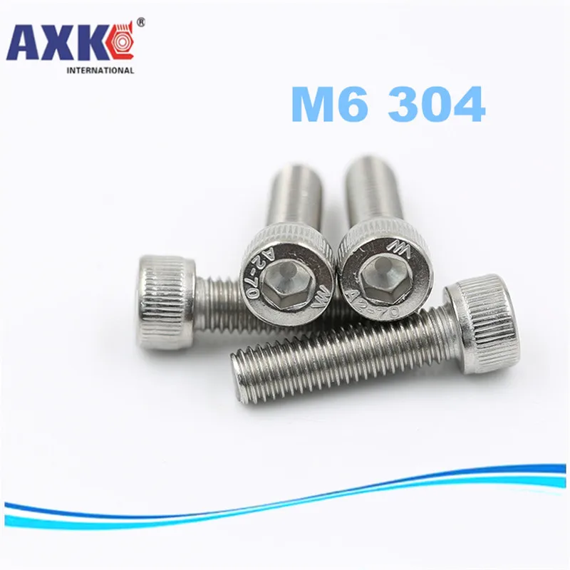 AXK M6 304 Stainless Steel Hexagon Socket Head Cap Screws Hex Screw Metric Bike | Обустройство дома