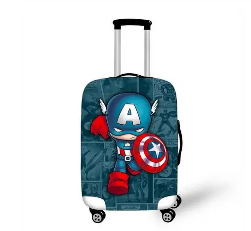 Super Hero Elastic Bagagem Capa Protetora, Poeira Bag Case, Desenhos Animados Viagem Acessórios, Trolley Mala, 18 