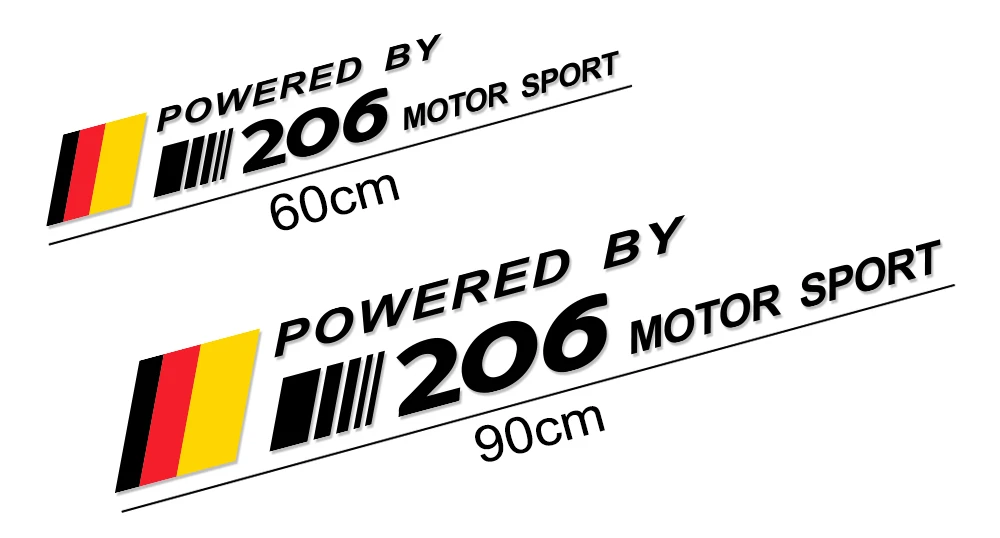 2PCS Auto Motor Sport Decoration Car Door Side Reflective Waterproof Stickers Decals For Peugeot 206 Car Vinyl PVC Accessories (8)