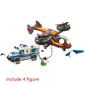 

New City Sky Police Diamond Heist Building Blocks Kit Set Bricks Classic Model Kids Toys For Children Gift