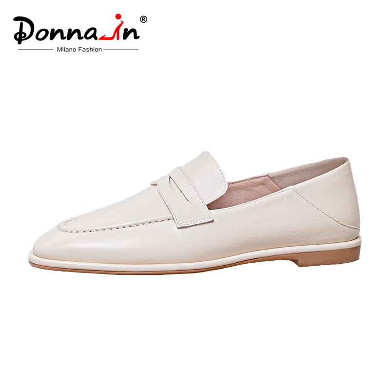 white flat loafers