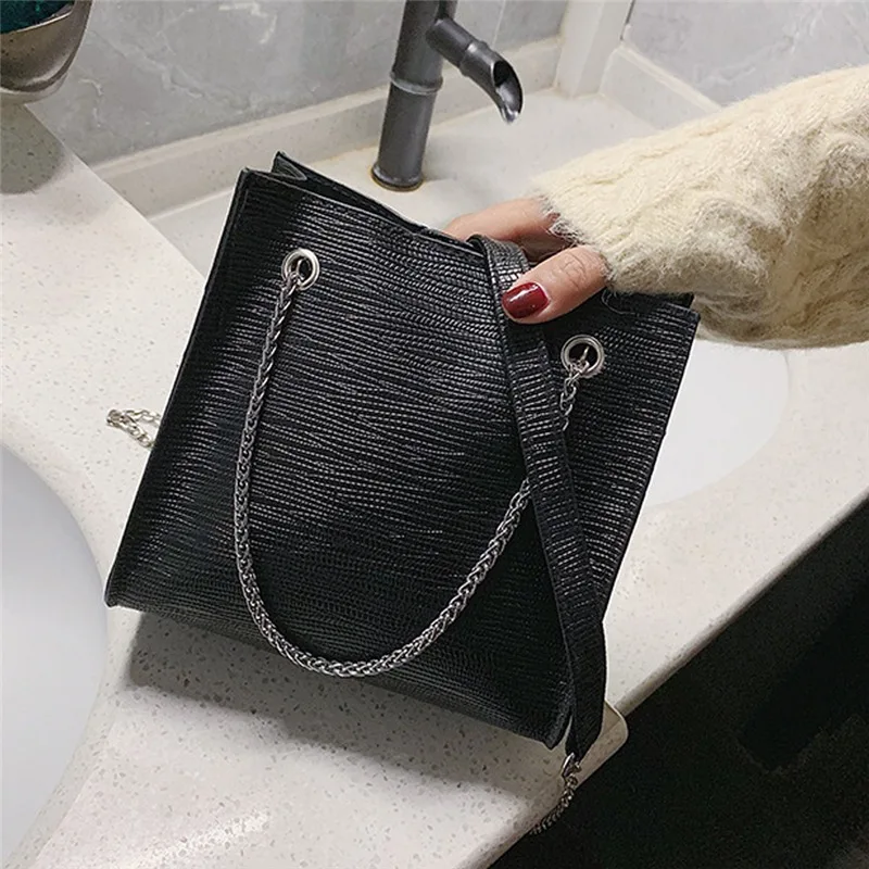 Роскошная сумочка Европейская модная дама Tote Сумка новая качественная женская дизайнерская сумка из искусственной кожи с цепочкой через плечо