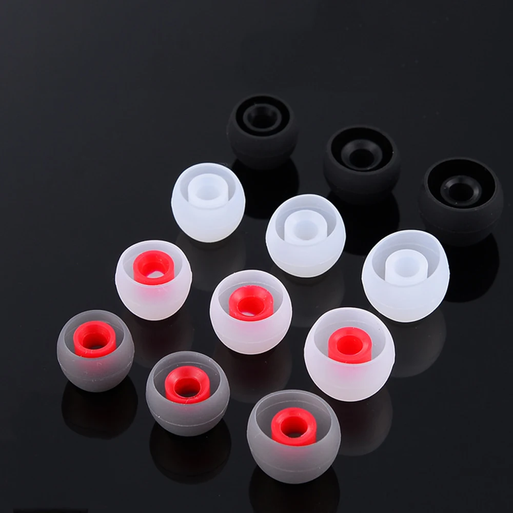 

IEMs Earphone Silicone Eartips Ear Caps Left Right S M L For V80 V60 V10 Earphones Black Red White In Ear Earbuds