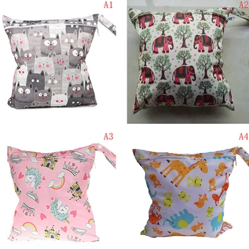 

1 Pcs Reusable Wet Bag Pocket Nappy Bags Travel Wet Dry Bags Mini Size 28x30cm Diaper Bag