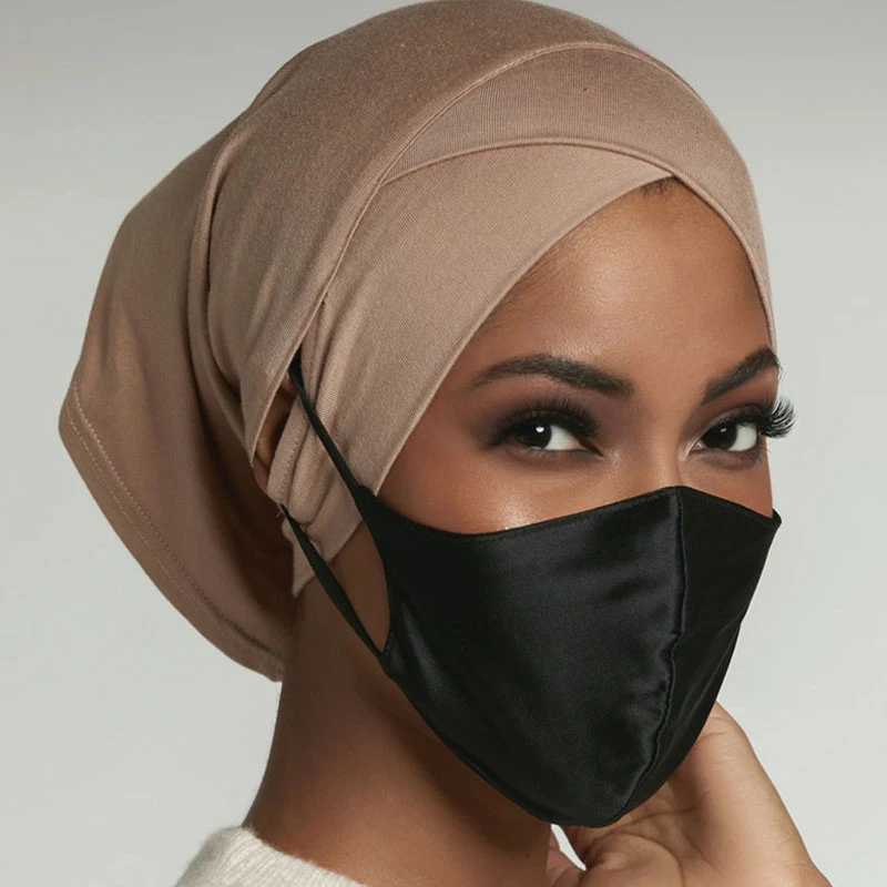 Women Fashion Muslim Hijab New Forehead Cross Bandana Hat Solid Color  Turban Hat Beanie Cap Arab Dubai Islamic Hat Ethnic Hats|Women's Skullies &  Beanies| - AliExpress