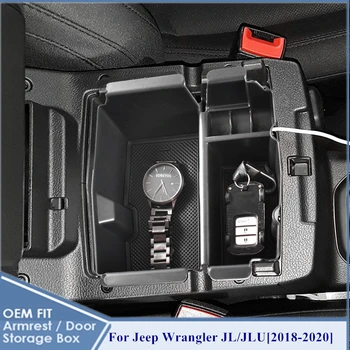 

Center Console Armrest Storage Box For Jeep Gladiator JT Truck 2020 Organizer Interior Accessories For Jeep Wrangler JL / JLU