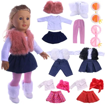 

Free Shipping 3 Pcs/4 Pcs/Set Doll Clothes Fit 18 Inch American Doll & 43cm Born Baby Doll & 40cm Nenuco & Our Generation,Girl