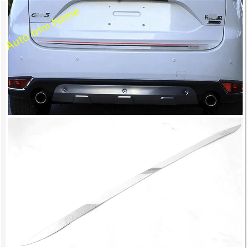 

Lapetus Stainless Steel Exterior Refit Kit Fit For Mazda CX-5 CX5 2017 2018 2019 Rear Trunk Tailgate Bottom Lid Strip Cover Trim
