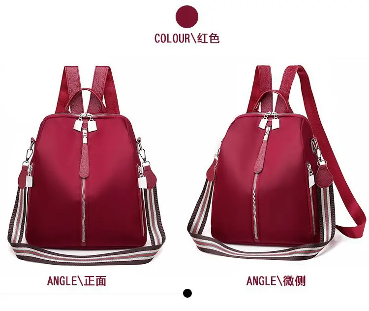 New Style Oxford Cloth Top Grade Elegant Hot Selling Waterproof Casual Backpack Hipster Ribbon WOMEN'S Bag Wholesale 383