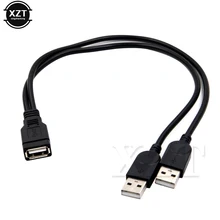 

1PC USB 2.0A Male to Female Extension Data Cable Port One Point Two Wire Y Cable Hub USB Power Supply Charger Adapter