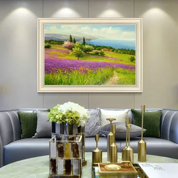 

Hand-painted Oil Painting Decorative Painting The Living Room European-style Landscape Of American-style Entrance Hallway Large