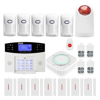 

GSM Mobile Phone Card Network Alarm Infrared Anti-Theft Alarm Home Company School Home Security System EU Plug