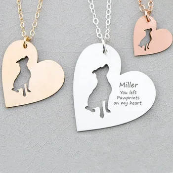 

Hollow Heart Necklace Can Custom Made Name Necklaces Jewelry for Men and Women YP7558