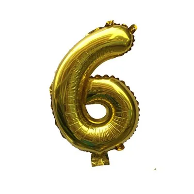 Количество воздушных шаров 16 дюймов Baby Shower гелиевый шарик из фольги 0-9 на день рождения Свадебные украшения для вечеринок Детские воздушные шары для дня рождения - Цвет: Gold 6