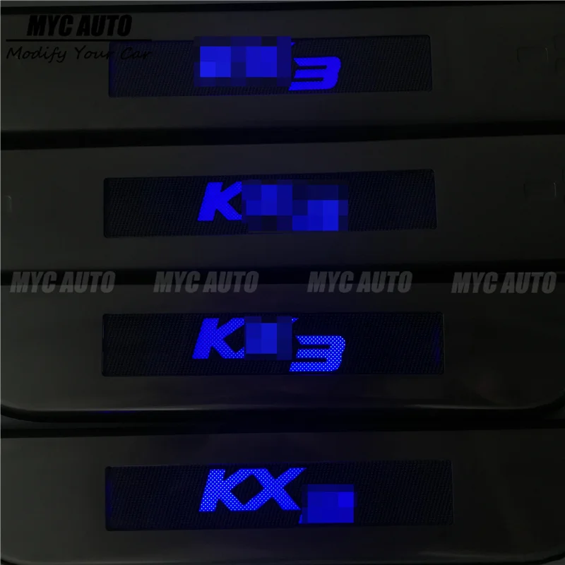 Накладка на порог для Kia KX3 защитная накладка из нержавеющей стали аксессуары Добро пожаловать потертости Peadls