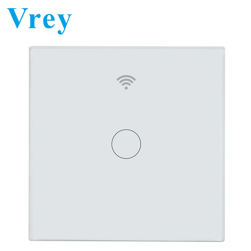 Vrey EU WiFi умный сенсорный выключатель 1 банда 110 240 В настенный светильник экран