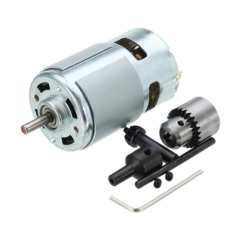 

High Quality DC 12-24V 775 Electric Hand Drill Motor With JTO Chuck 0.3-4mm For Drilling M4 Accessories