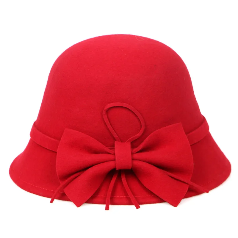 Женская шерстяная шляпа высокого качества зимняя Черная 100% винтажная элегантная