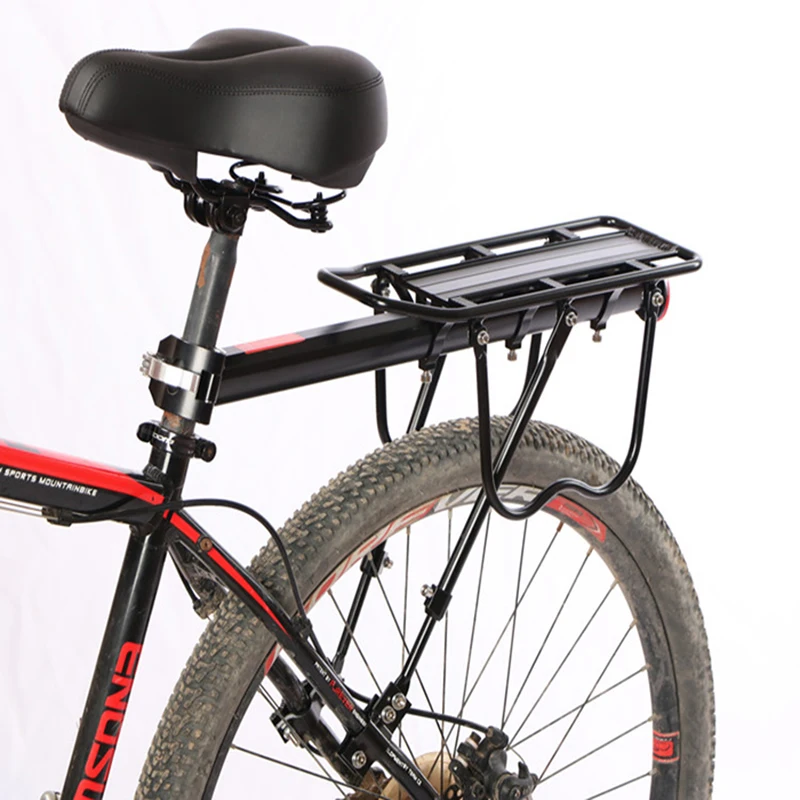 Tanie Czarny rower Quick Release bagaż Cargo zacisk sztycy Carrier tylny stojak Fender ramka ze stopu aluminium uchwyt uchwyt góra rower JLRR