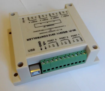 

WiFi DC5V-24V WS2811/ WS2812 Controller, Wireless Unicast E1.31 (sACN) to 7 ports output up to 1190 pixels, Easy WiFi setting.