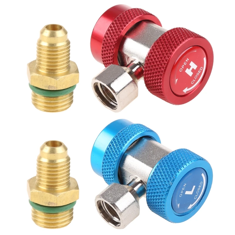 G8TE 2Pcs R134A H / L Adapters Quick Coupling Air Conditioner Coolant Adjustable New | Автомобили и мотоциклы
