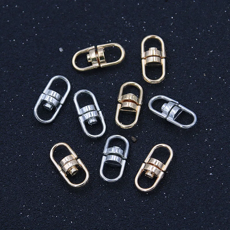 

20PCS 8*18mm Two Color New Small Rhodium Plated Connector Jewelry Findings For DIY Necklace Bracelet Making Accessories