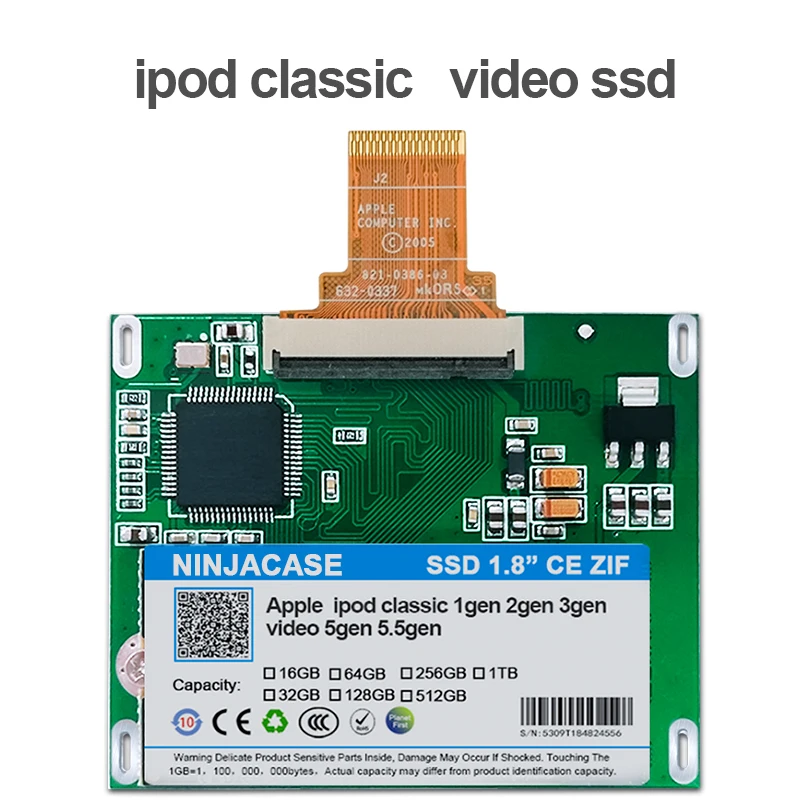 ssd drive 500gb internal NEW 1.8 inch SSD 32G 64G128G 256GB 512G 1TB solid state drivese For iPod Classic 7Gen 160GB REPLACE MK1634GAL MK1231GAL HS12YHA internal ssd for pc