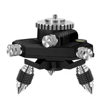 Trépied de niveau laser à base rotative 360, adapté à une micro base de réglage fin à bulles de niveau d'interface de 1/4 ou 5/8 pouces 