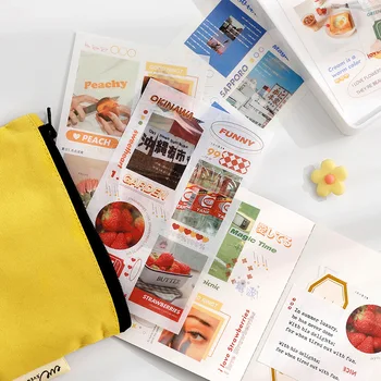 

4 Sheets Strawberry Restaurant Seascape Stickers Big Size Deco Stickers For Scrapbooking Planner Journal Diy