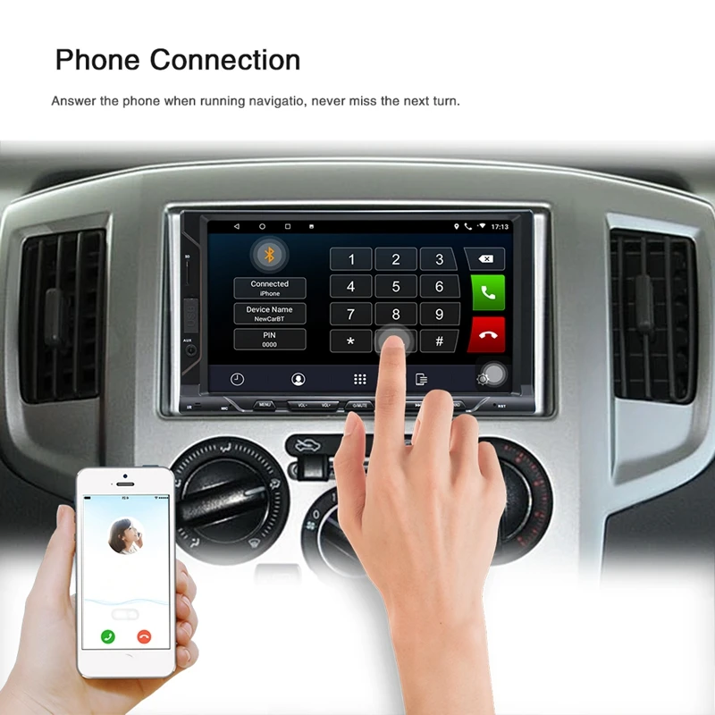 Sale 7 Inch 2 Din Android 8.1 Car Radio Eight Core 4G+64G Car MP5 Player GPS Navigation Bluetooth Radio 9