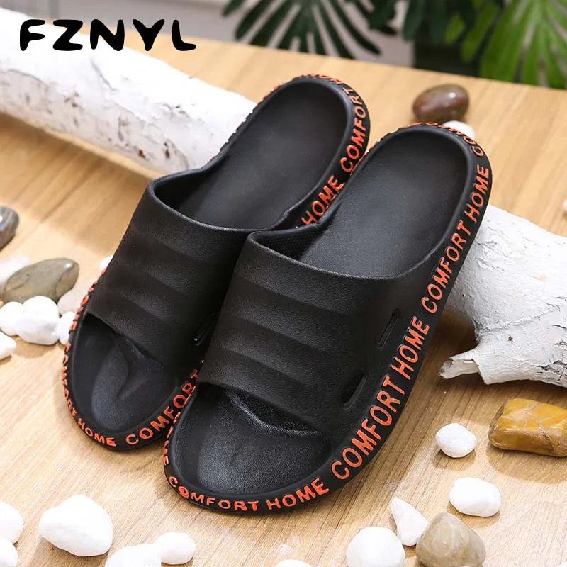 FZNYL/Новое поступление года; модные мужские тапочки; Удобная Нескользящая пляжная Повседневная обувь; мужские и женские Вьетнамки; шлепанцы; размеры 36-45