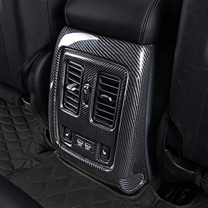 Автомобильный подлокотник коробка заднего кондиционера AC вентиляционное отверстие молдинг крышка комплект Накладка для Jeep Grand Cherokee