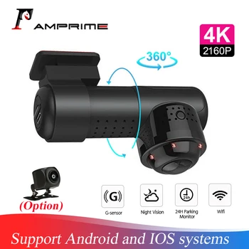 

AMPrime Car DVR APP & English Russian Voice Control 1080P HD 360 Panorama IR Night Vision Car Camera Recorder Support Wifi