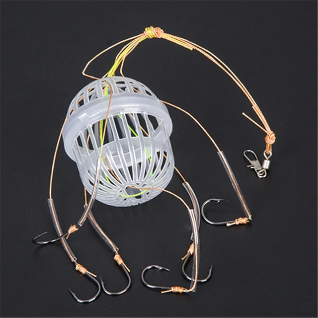 1pcs Carp Fishing Explosion Hook Set Outdoor Cage Basket Feeder