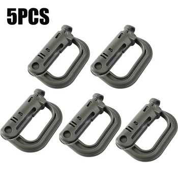 

Spare D-shaped Buckles Locking Ring Camping Backpacks Replacement Gear Carabiner Metal Nylon