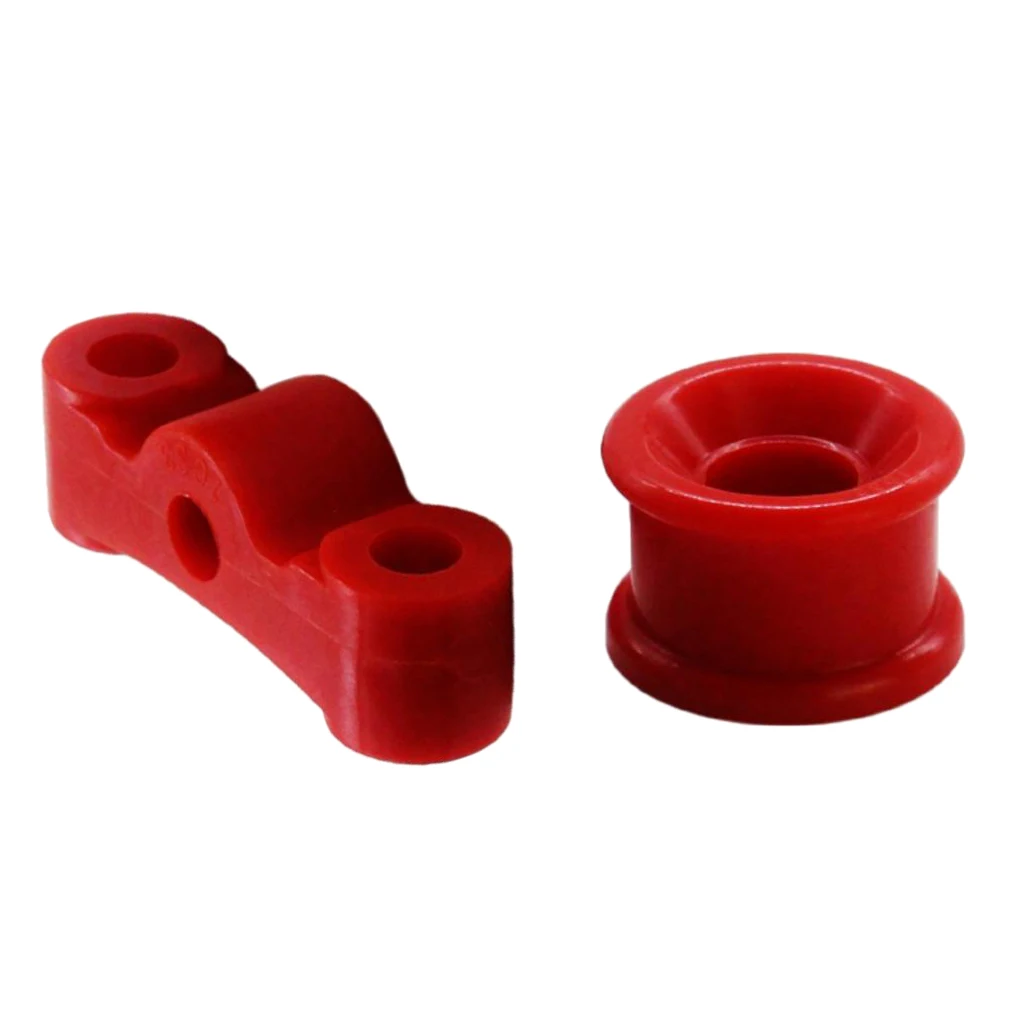 2 Pieces Shifter Bushing Kit Car Gear Stick Shifter Knob Shift Lever for Honda CIVIC B16 B18 1988-2000 Red
