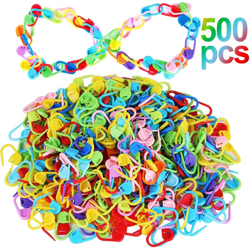 

LMDZ Crochet Clips Stitch Ring Markers Locking Counter Colorful Knitting Marker Painted Pin Stitch Needle Clip Knitting Kit