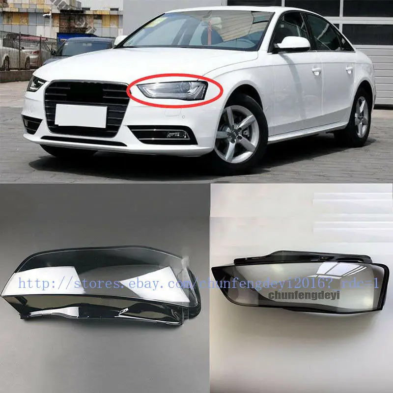 Для Audi A4 2013 2014 2015 2 шт. левая и правая передняя крышка для фар + клей|Абажуры| |