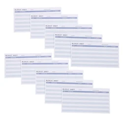 Feuilles de Budget de frais, cartes de Plan d'argent créatif, cartes de Budget portables 18 pièces 