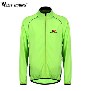 

WEST BIKING Waterproof Cycling Jersey Long Sleeves Sport Jacket Clothing For Men Women Quick Dry MTB Reflective Jacket